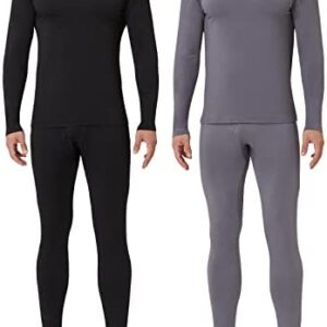 CL Men's Thermal Underwear Long Johns - 2 Pack Soft and Warm Long Underwear Base layer for Cold Weather