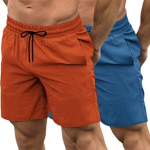 COOFANDY Men's 2 Pack Gym Workout Shorts Quick Dry Bodybuilding Weightlifting Pants Training Running Jogger with Pockets