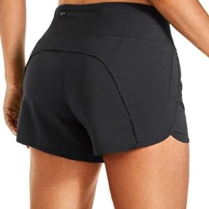 CRZ YOGA High Waisted Running Shorts for Women - 2.5''/4'' Liner Gym Athletic Workout Shorts with Pockets Soft Lightweight