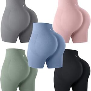 Evercute Women's Butt Lifting Shorts Pack Workout Sets Booty Shorts High Waist Gym Shorts Seamless Exercise Fitness Yoga