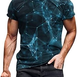 Athletics Tops for Men 3D Digital Printing Pullover Shirt Short Sleeved Fitness Tees Blouse Sports Tshirt Streetwear