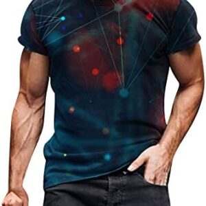 Athletics Tops for Men 3D Digital Printing Pullover Shirt Short Sleeved Fitness Tees Blouse Sports Tshirt Streetwear