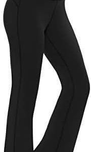 AFITNE Women's Bootcut Yoga Pants with Pockets, High Waist Workout Bootleg Yoga Pants Tummy Control 4 Way Stretch Pants