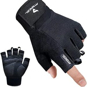 ATERCEL Workout Gloves for Men and Women, Exercise Gloves for Weight Lifting, Cycling, Gym, Training, Breathable and Snug fit