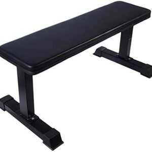 Amazon Basics Flat Weight Workout Exercise Bench, Black