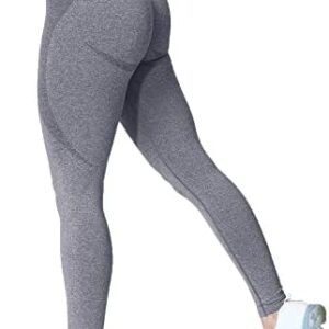 Aoxjox Workout Seamless Leggings for Women Smile Contour High Waisted Gym Yoga Pants Tights