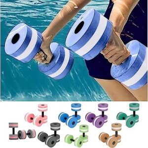 Aquatic Dumbbells EVA-Foam Dumbbell Water Dumbbells, Aqua Fitness Barbells Hand Bars Pool Resistance Exercise Sports Water Aerobics Workout Equipment for Weight Loss