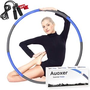 Auoxer Fitness Exercise Weighted hoops, Lose Weight Fast by Fun Way to Workout, Fat Burning Healthy Model Sports Life, Detachable and Size Adjustable Design