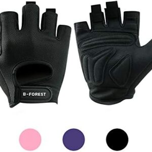 B-Forest Workout Gloves, Gym Gloves for Men Women Weight Lifting Fingerless Gloves for Training, Exercise, Fitness