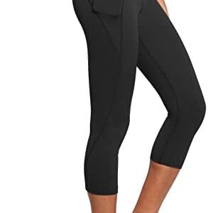 BALEAF Women's Capri Leggings Workout Yoga Running Capris High Waisted Pull On Cropped Leggings with Pockets