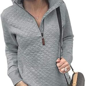 BTFBM Women Fashion Quilted Pattern Lightweight Zipper Long Sleeve Plain Casual Ladies Sweatshirts Pullovers Shirts Tops