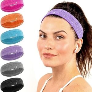 BURLYBANDS Wide Women’s Non-Slip Headbands - Athletic Headbands for Women - Non-Slip Headband for Gym, Running, Sports & Exercise - Workout Head Bands for Women’s Hair