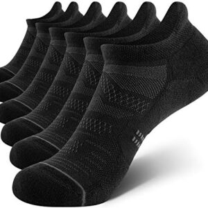 CS CELERSPORT 6 Pack Women's Ankle Running Socks Cushioned Low Cut Tab Athletic Socks