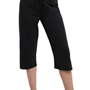 Champion Women's Everyday Cotton Capris, Drawstring Cropped Sweatpants, Women’s Capri Pants, 18"