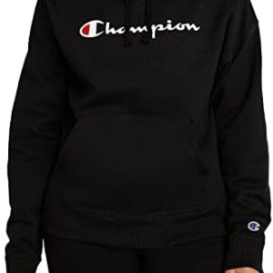 Champion Women's Hoodie, Powerblend, Fleece Hoodie for Women, Script (Plus Size Available)