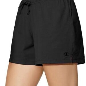 Champion Women's Jersey Shorts, Comfortable Shorts for Women, Lightweight 100% Cotton Shorts, 5"