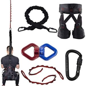 DASKING Upgraded Version Heavy Yoga Bungee Rope Resistance Belt Bungee Workout Training Tool Equipment for Home Gym Yoga