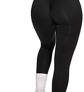 Danysu V Back Scrunch Butt Leggings for Women Buttery Soft High Waisted Booty Tights Workout Gym Yoga Pants