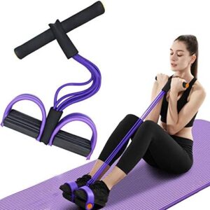 FateFan Multifunction Tension Rope, 6-Tube Elastic Yoga Pedal Puller Resistance Band, Natural Latex Tension Rope Fitness Equipment, for Abdomen/Waist/Arm/Leg Stretching Slimming Training