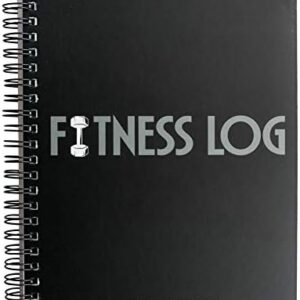 Fitness Journal Workout Planner for Men & Women - A6 Sturdy Workout Log Book to Track Gym & Home Workouts - Black Fitness Planner to Track Goals, Weight Loss and PR’s