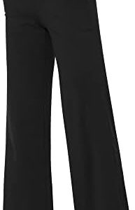 G4Free Womens Wide Leg Pants Yoga Dress Pants with Pockets Petite/Regular/Tall Cross Capri Pants for Casual Work