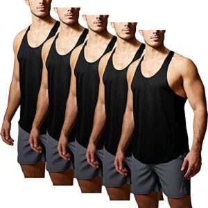 GYM REVOLUTION Men's Workout Athletic Stringer Gym Muscle Y Back Racerback Fitness Tank Tops