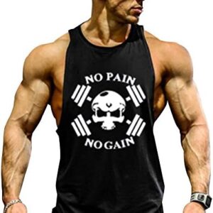 GZXISI Mens Skull Print Stringer Bodybuilding Gym Tank Tops Sleeveless Workout Shirt Fitness Vest