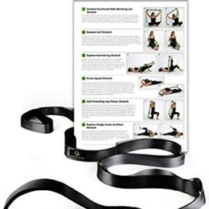 Gradient Fitness Stretching Strap for Physical Therapy, 12 Multi-Loop Stretch Strap 1" W x 8' L, Neoprene Handles, Physical Therapy Equipment, Yoga Straps for Stretching, Leg Stretcher.…