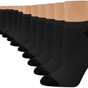 Hanes Women's Value Socks, No Show Soft Moisture-Wicking Socks, Available in 10 and 14-Packs