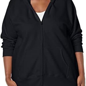 JUST MY SIZE Women's Plus Size Zip-up Fleece Hoodie, EcoSmart Midweight Hooded Sweatshirt