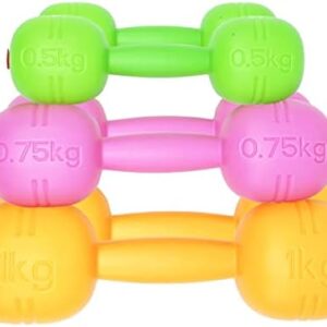 KUTOI Kids Dumbbells Set - Adjustable Sand or Water Filled Dumbbells - Kids Workout Equipment For Fun & Fitness - Toddler Weight Set - 0 to 2 lb Weights