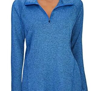 LURANEE Womens UPF 50+ Long Sleeve 1/4 Zip Pullover Athletic Hiking Running Workout Tops