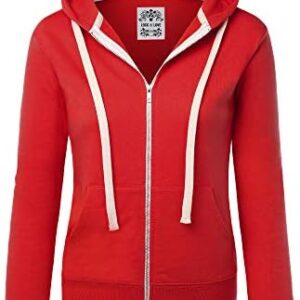 Lock and Love Women's Active Casual Zip-up Hoodie Jacket Long Sleeve Comfortable Lightweight Sweatshirt