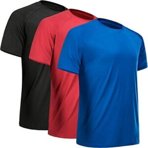 MCPORO Workout Shirts for Men Short Sleeve Quick Dry Athletic Gym Active T Shirt Moisture Wicking