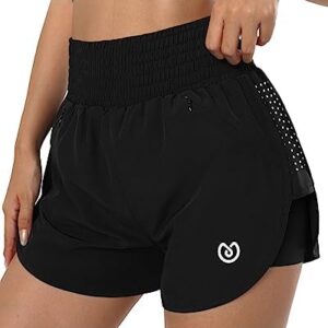 MSDC Athletic Shorts for Women Quick Dry, High Waisted Womens Running Shorts Lightweight Workout Gym Shorts Women with Pocket