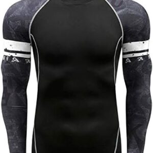 Men Compression Shirt Base Layer Long Sleeve Undershirt for Men Sport Fitness Cool Dry