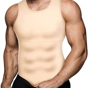 Mens Compression Shirt Slimming Body Shaper Vest Workout Tank Tops Abs Abdomen Undershirts