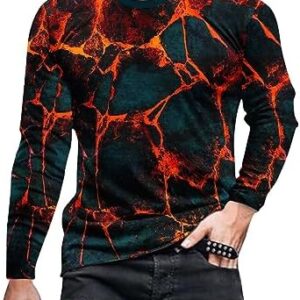 Men's Fitness Long Sleeve Printed Personalized Fashion Sport T-Shirt 3D Printed Tops Novelty Graphic Tee Shirts