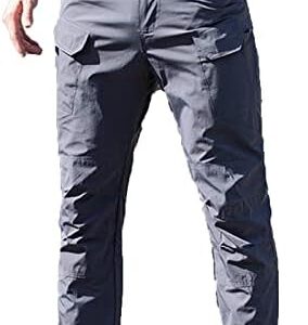 Men's Hiking Pants Outdoor Quick-Dry Lightweight Waterproof Fishing Mountain Pants with Multi Pockets