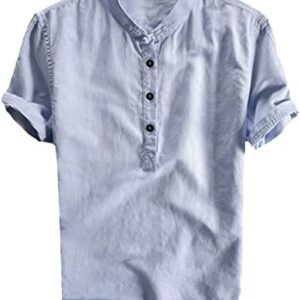 Men's Shirt Thin Gradient Cotton Breathable Cool Hanging Dyed Summer and Collar Men's Blouse Suit Shirt Sweatshirt