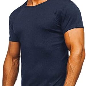 Men's Workout T Shirt, Short Sleeve Gym Shirts Crew Neck Muscle Tees Quick Dry Athletic Tops Running Fitness Tee