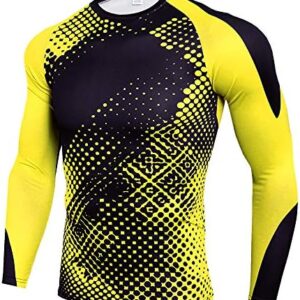 NTWHTB Long Sleeve Compression Shirt Men - Workout Pants for Athletic Running Sports Workout - Clothes Leggings Tights Black