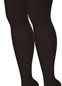 NuVein Medical Compression Stockings, 20-30 mmHg Support, Women & Men Thigh Length Hose, Open Toe, Black, Medium