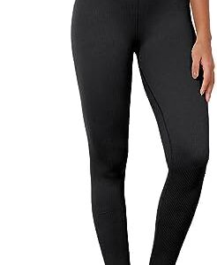 ODODOS Seamless Leggings for Women High Waisted Acid Washed Ribbed Workout Gym Yoga Pants