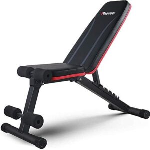 PASYOU Adjustable Weight Bench Full Body Workout Multi-Purpose Foldable Incline Decline Exercise Workout Bench for Home Gym