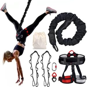 PRIORMAN Bungee Fitness Equipment Set Heavy Cord Bungee Dance Resistance Belt Rope Workout Fitness Gym Professional Training Equipment