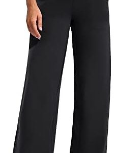 Promover Wide Leg Pants for Women Yoga Pants with Pockets High Waist Stretch Lounge Sweatpants Petite/Regular/Tall