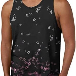 SHENGXINY Men's 3D Print Sleeveless Tanks Summer Casual Shirt Gradient Tank Tops Crewneck Workout Shirts Fitness Muscle Tees