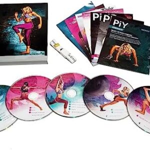 SPRENG PIY0 Workout Complete kit,Include Home Workout Calendar,Eating Plan & Tape Measure,5DVDs