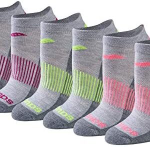 Saucony Women's Selective Cushion Performance No Show Athletic Sport Socks (6 & 12 Pairs)